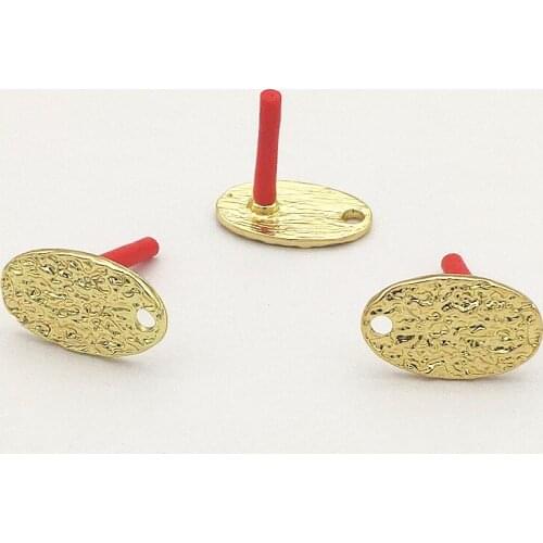 New Arrival! 18x11mm 100pcs Zinc Alloy Oval Shape Ear Stud for Handmade Necklace Earring DIY Parts,Jewelry Findings & Components