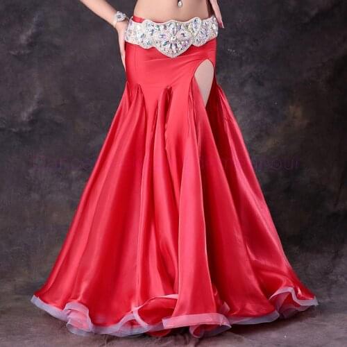 New belly dance costumes sexy senior ice silk belly dance skirt for women belly dancing skirts free to make TH210B