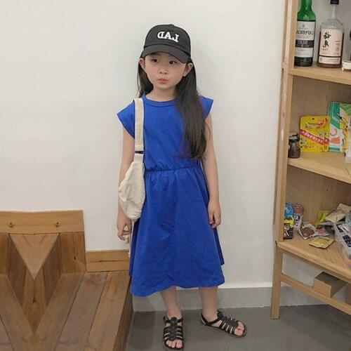 Girls clothes dresses fashion sweet Show waist Korean version net red model T stage costumes 2-7year high-quality child clothing