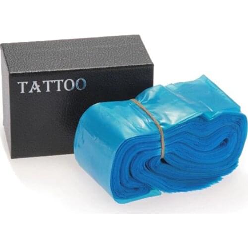 Pro 100pcs Medical Blue Plastic Tattoo Machine Clip Cord Sleeves Covers Bags