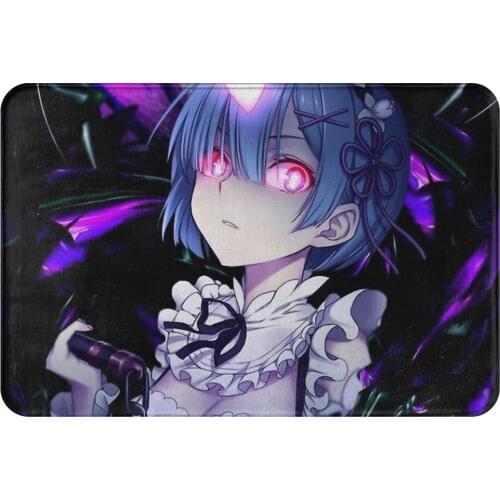 Re Zero Starting Life in Another World Anti-Slip Doormat Kitchen Mat Rem Hallway Carpet Welcome Rug Indoor Decorative