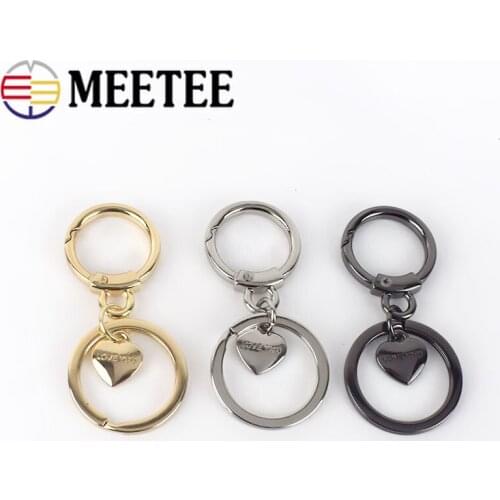 Meetee 5/10pcs 22mm Metal Double O Ring Buckle Spring Lobster Clasp Buckles DIY Bag Pendant Hang Sanp Hook Hardware Decor BF070