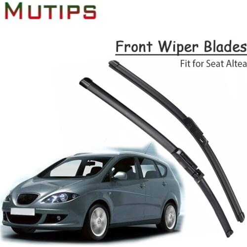 1Set Rubber Car Front Wiper Blade Kit For Seat Altea XL 2006-2015 Windscreen Wiper Cleaning Brushes Original Strip Accessories