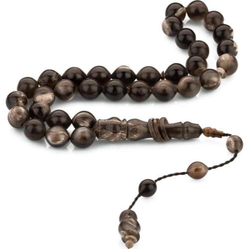 Kuka Buffalo Horn Rosary Men Starling Cut Rosary With Arabic Tasbih Bead Tassel Made in Turkey