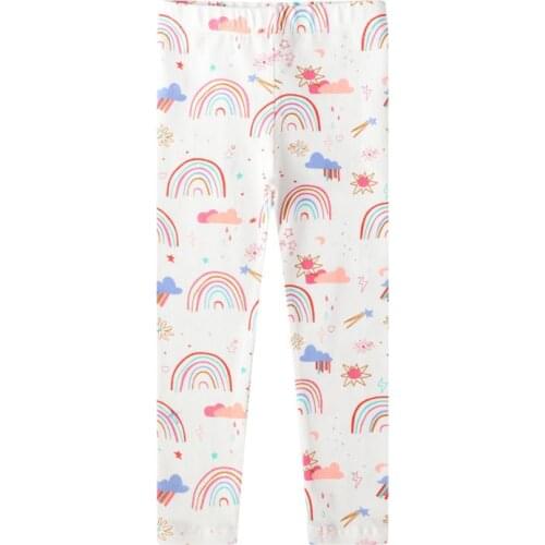 Rainbow Baby Girls Pants Children Skinny Trousers Kids Spring Clothes for Cotton Cartoon Leggings