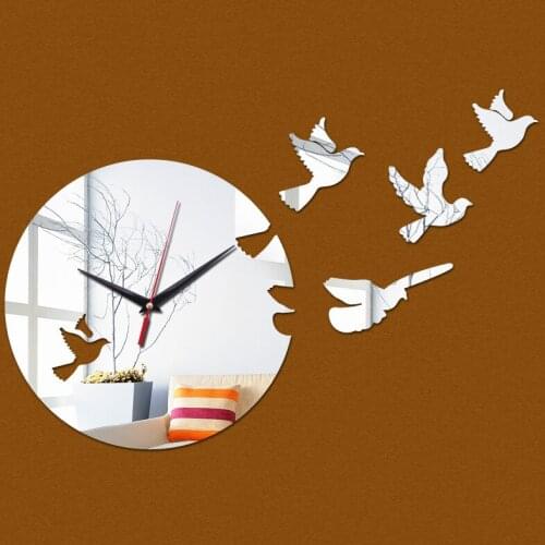 Special offer top new decor europe clock mirror wall stickers acrylic quartz modern design diy watch sticker clocks