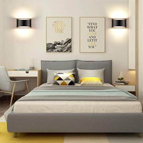 6W LED Indoor Dimmable Decorative Luminaires Wall Lamp Modern Style Black White Living Room Bedroom Furnish LP03