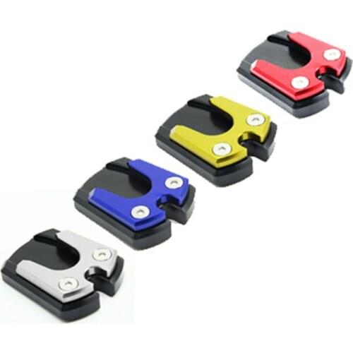 Universal Motorcycle Foot Side Stand Extension Pad Support Kickstand Base Plate Motorbike Racing Accessories
