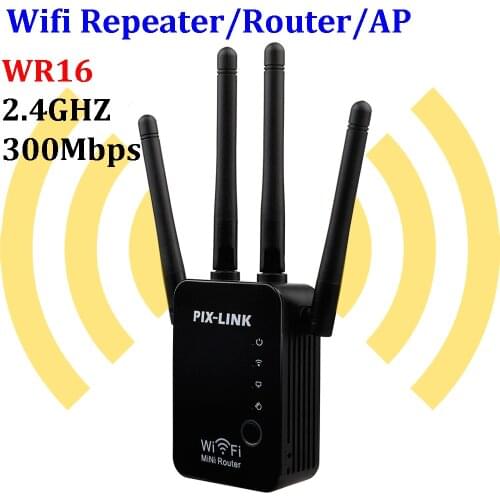 WR16 Wireless WiFi Repeater Wi-fi Range Extender Wi fi Reapeter 300Mbps Signal Amplifier 802.11N/B/G Booster Repetidor
