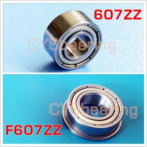 1pc Shielded Deep Groove Ball Bearing 607ZZ 7x19x6mm F607ZZ S607ZZ flange stainless steel