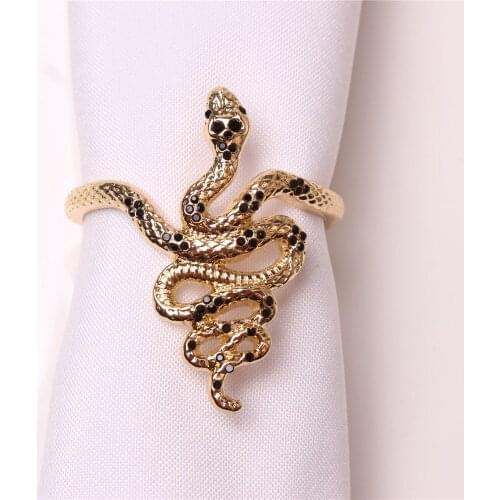 24/PCS hot style animal snake napkin ring napkins buckle napkin ring mouth cloth ring
