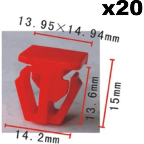 20pcs Nylon For Honda Series Body Side Moulding Clips / Door interior trim plate fixed buckle / Retainer Clips