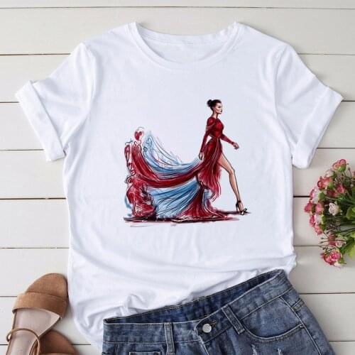 2021 Hot Sale New Summer Queen of grace Dresses Printed Women O-neck T-shirt Casual Streewear T Shirt Gift For Lady Tops Clothes