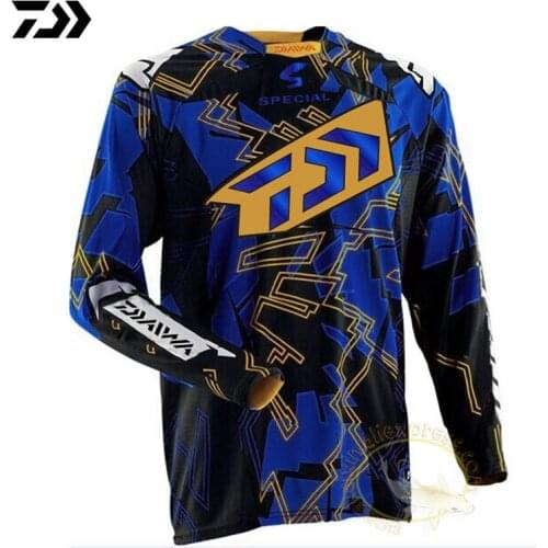 2021 DAIWA Daiwa Fishing Shirt Quick Dry Cycling Hiking Jersey Soft Fishing Clothing Anti-UV Long Sleeve Fishing Jersey