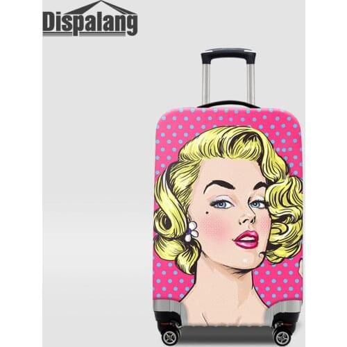 3D Cute Girl Pattern Waterproof Luggage Protective Dust Covers For 18 20 22 24 26 28 30 32 inch Trolley Travel Suitcase Elastic