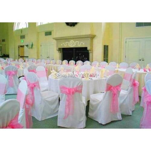 50pcs wholesale new cheap sparkle organza wedding chair sash for party banquet decoration event decoration