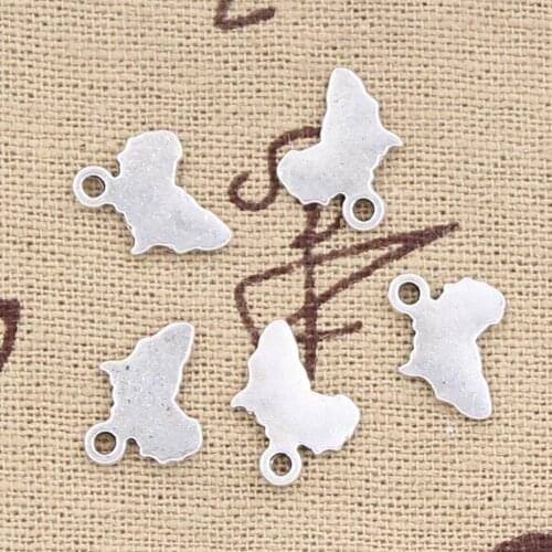 50pcs Charms Africa Continent Map 13x10mm Antique Making Pendant fit,Vintage Tibetan Silver color,DIY Handmade Jewelry