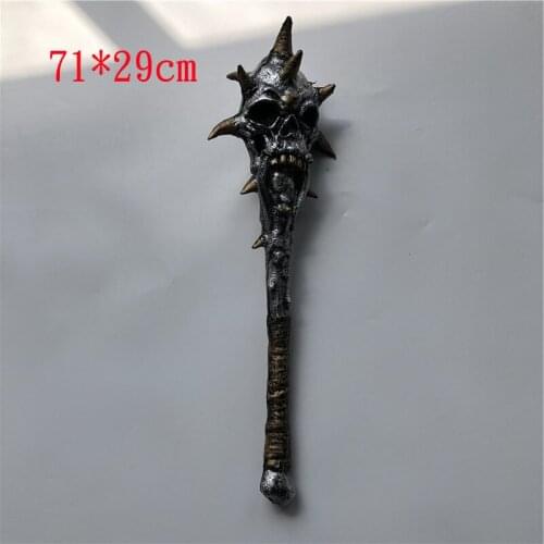 Anime DMC 5 Simulation Skull Mace Weapon Halloween Performance Props Polyurethane Hammer Childrens Game Toys 71cm