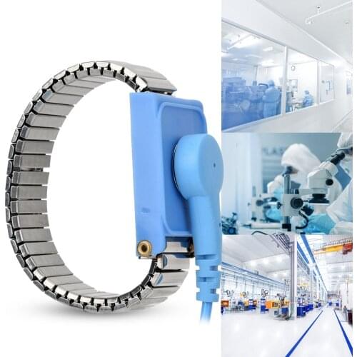 SOONHUA Bracelet Wristbands Antistatic Band Adjustable ESD Grounding Electrostatic Discharge Wrist Strap Set Watch Accessories