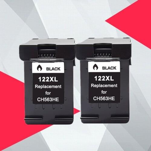 2 Black Compatible 122XL Ink Cartridge for hp122 for HP 122 Deskjet 1000 1050 2000 2050s 3000 3050A 3052A 3054 1010 1510 2540