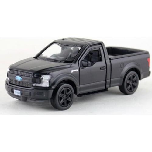 Yufeng Marco 5-Inch Alloy Car Metal Childrens Toy Model Forte F-150 Pickup Matte Black Display Box