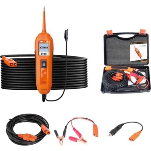 XTUNER PT101 12V/24V Power Probe Circuit Tester DC/AC Electrical System Diagnosis Tool as Autel PS100 Battery Tester