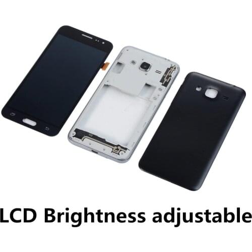 For Samsung Galaxy J3 2016 J320 J320F J320H J320FD Housing Middle Frame+LCD Touch Screen Digitizer Display+Battery Back Cover