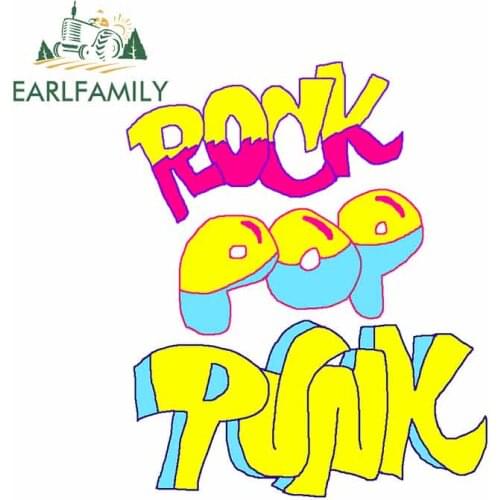 EARLFAMILY 13cm x 10.9cm For ROCK POP PUNK Vinyl Car Wrap Decals Windows Car Stickers Anime Graphics Personality Creative