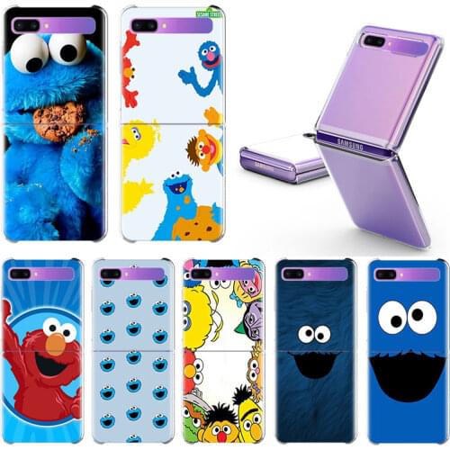 Biscuit Loving Monster Case For Samsung Galaxy Z Flip 5G Hard PC Phone Coque Split Folding Capas Clear Plistic ZFlip Carcasa