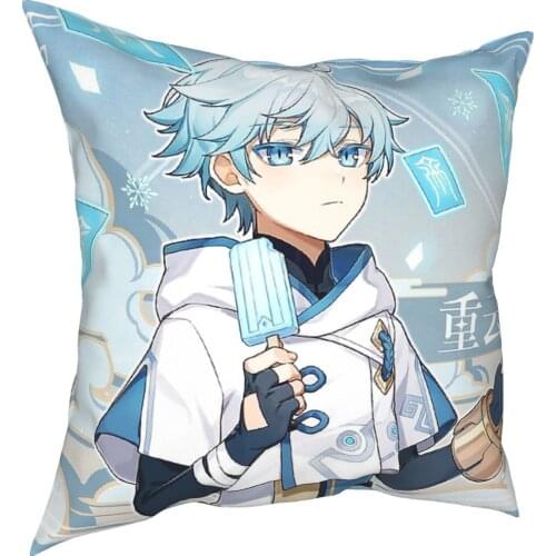 Genshin Impact - Chongyun Birthday Official Artwork Throw Pillow Sofa Sets Bedding Body Pillow Anime Boys Casings Canada French