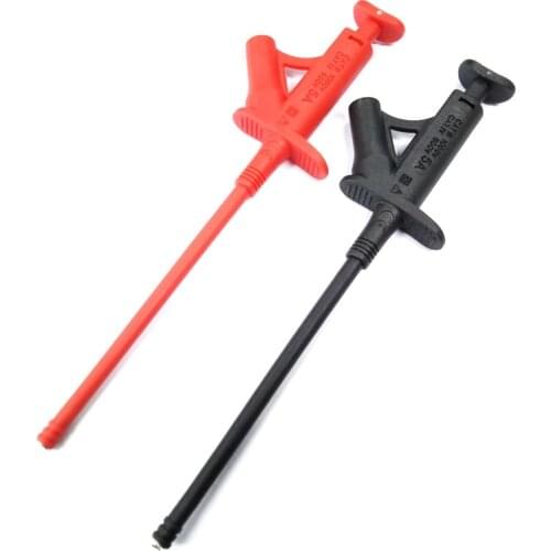 Flexible Test Hook Clip,IC Test Clip Grabbers Probe Jumper,High Voltage Clip Insulated for Automobile Inspection