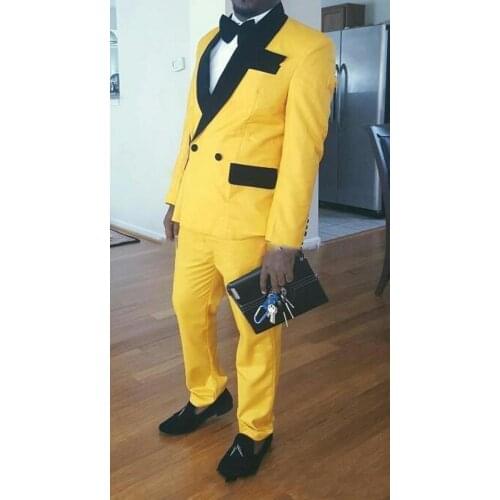 Handsome Groomsmen Shawl Lapel Groom Tuxedos Mens Wedding Dress Man Jacket Blazer Prom Dinner (Jacket+Pants+Tie) K18