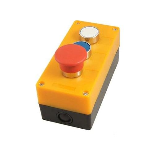 Red Mushroom White Blue Momentary Push Button 3 Switch Control Station