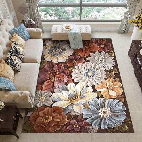 Creative flower 3D Printing Carpets for Living Room Bedroom Area Rugs Tea Table Carpet Hallway Antiskid Mats Kids Room play Rug