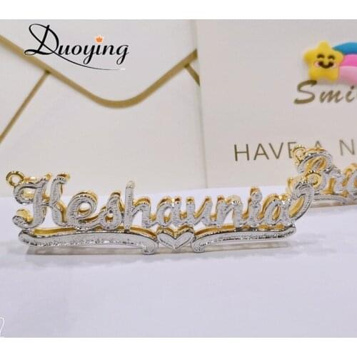DUOYING Fashion Custom Necklaces Double Plated Custom Necklace Personalized 2020 New Style Custom Name Necklace For Women Gift