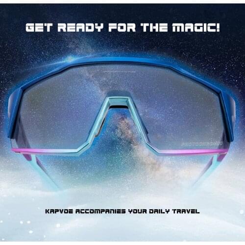 Kapvoe New Photochromic Cycling Glasses Outdoor Sports Riding Fishing Running Glasses Sunshine Protection Eyewear