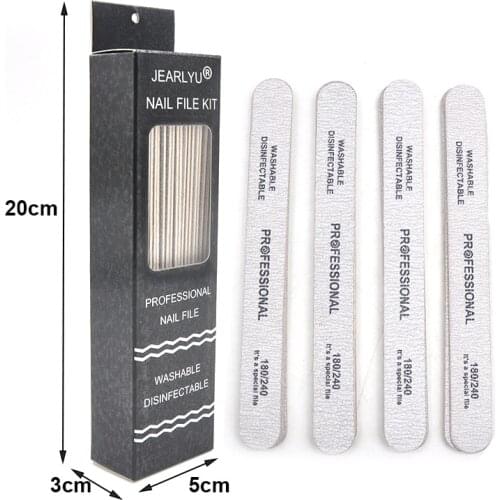 Nail Files 20pcs All UV Gel Nail Polish Lime a Ongle Professionel Washable Nails Files Sandpaper Manicure Pedicure Art DIY Tool