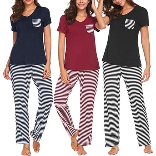 Feelycc Womens Pajama Set Super-Soft Short Top with Long Pants Pjs Sets Soft Sleepwear for Women 2 Pieces Lounge Sets S-XXL