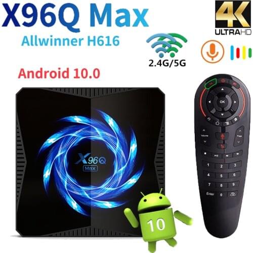 X96Q Max Smart Tv Box Android 10 Allwinner H616 3D 6K Media Player 2.4G/5G Wifi Google Voice Youtube 4GB RAM 64GB Set Top Boxes