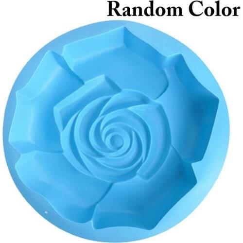 Kapmore 1pc Silicone Cake Mold Creative Non-Stick Rose Shape Bread Mold Kitchen Baking Tray DIY Baking Tools Random Color