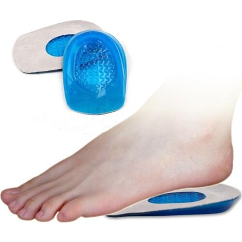 Silicone Gel Insoles Heel Cushion Soles Relieve Foot Pain Protectors Spur Support Shoe Pad Feet Care Inserts