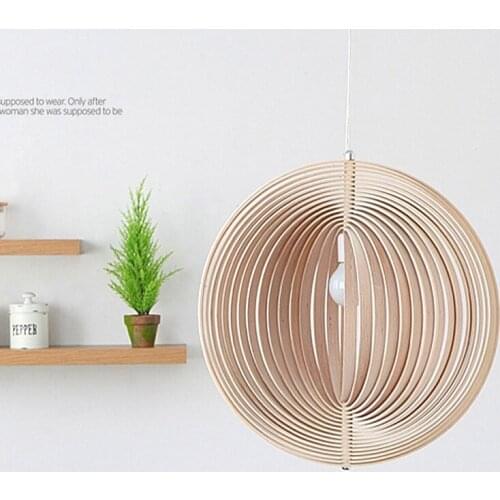Modern wood pendant light 100-240v e27 nordic wooden water drop pendant lamp loft pendant lights dining room home lighting decor