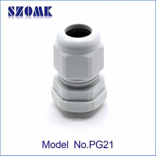Szomk 2015 hot selling IP68 waterproof PG21 cable gland (100 pcs), cable entry glands