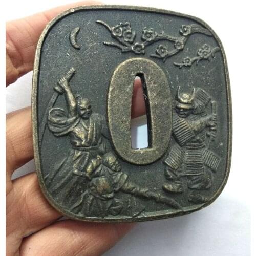 Vintage Sword 's Fitting Part Tsuba Accessory For Japanese Katana Falchion Blade 3 Warrior