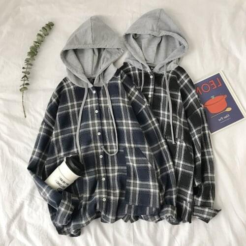 VOXYMOVOXY Womens Hooded Shirts