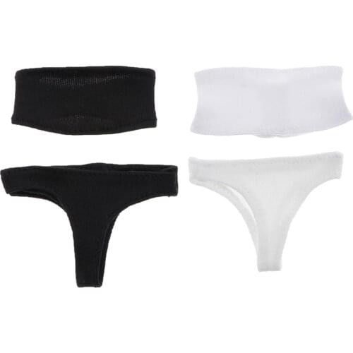 1/6 Miniature Bandeau Top Bra Underwear Clothing Accessories for 12'' Dolls Action Figures
