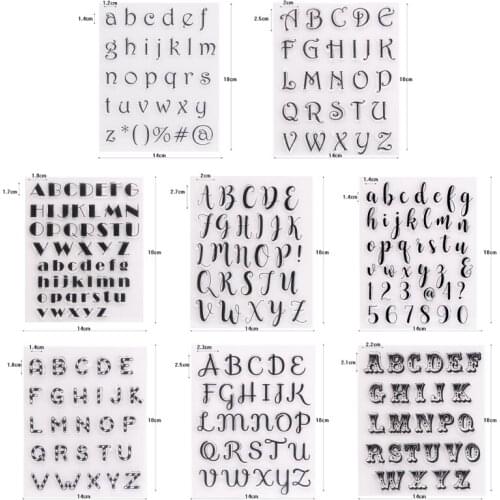 1/8pcs Alphabet Letter Number Silicone Clear Seal Stamp DIY Scrapbooking Embossing Photo Album Decorative Paper Card Craft