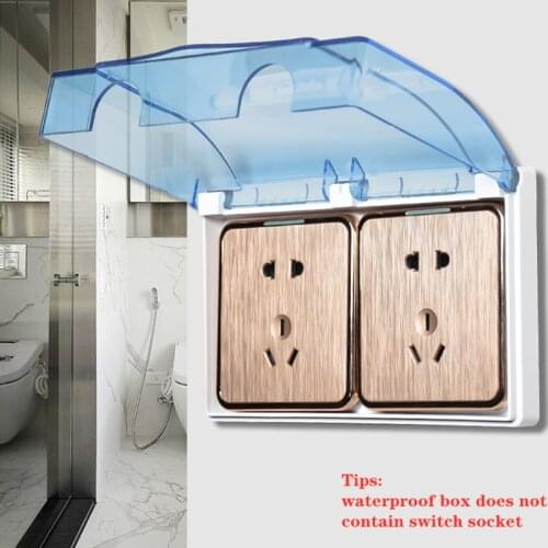1pcs 86 Type Square Switch Box Child Anti-electric Socket Protector Living room Wall DustProof Waterproof Cover Home Accessories
