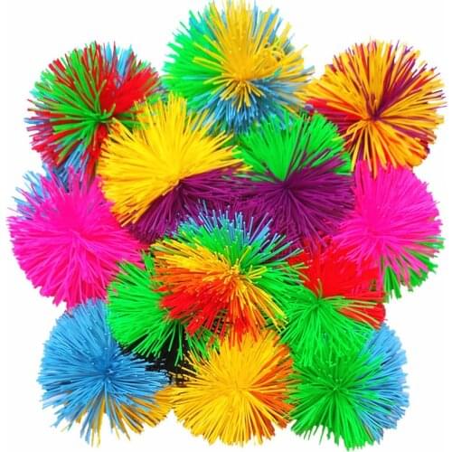1PCs Stress Relief Rainbow Fidget Sensory Koosh Ball Toys Baby Funny Stretchy Ball Stress Relief Kids Autism Squeeze Toys Balls