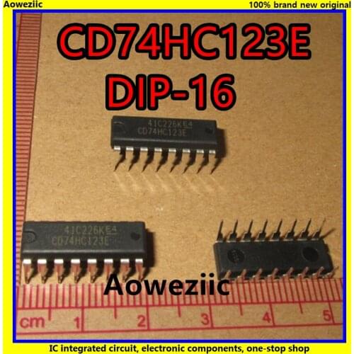 10Pcs/Lot CD74HC123E CD74HC123 74HC123 DIP-16 High-Speed CMOS Logic Dual Retriggerable Monostable Multivibrators with Resets New